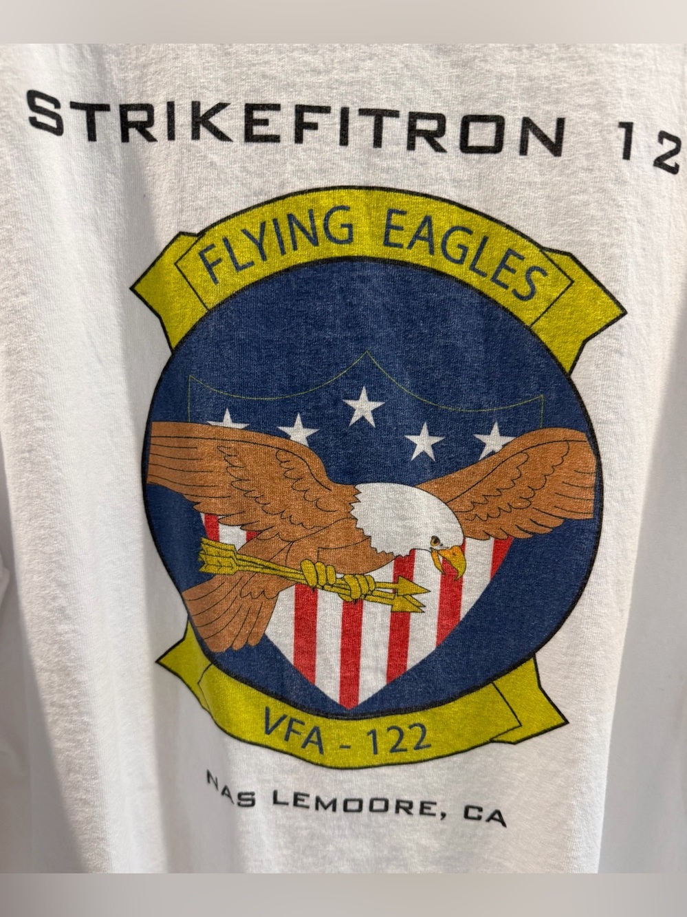 White Strikefitron Flying Eagles Graphic Short Sleeve Tee 2XL